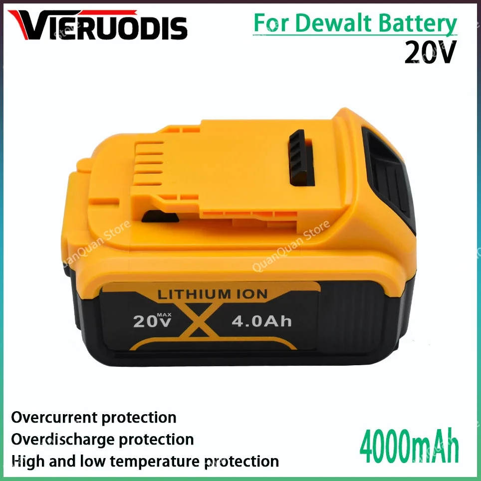 

20V 4000mAh power tool BatteryMAX for DeWalt DCB184 DCB181 DCB182 DCB200 20V 4A 6A 8A 18Volt DeWalt Tools Batter