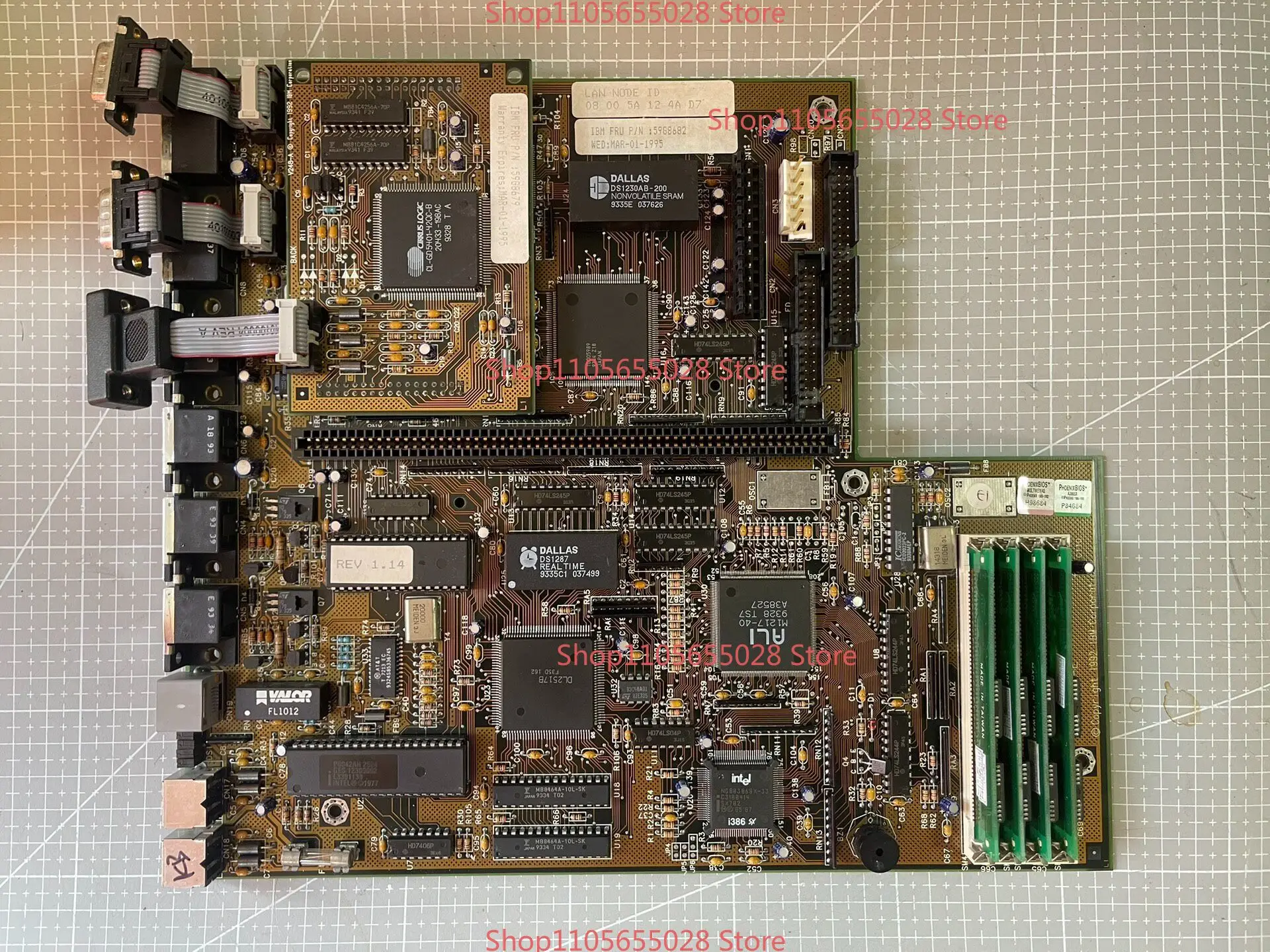 For IBM A245E Antique POS Machine Main Board 386 Main Board I386sx-33 Processor, 4M Memory