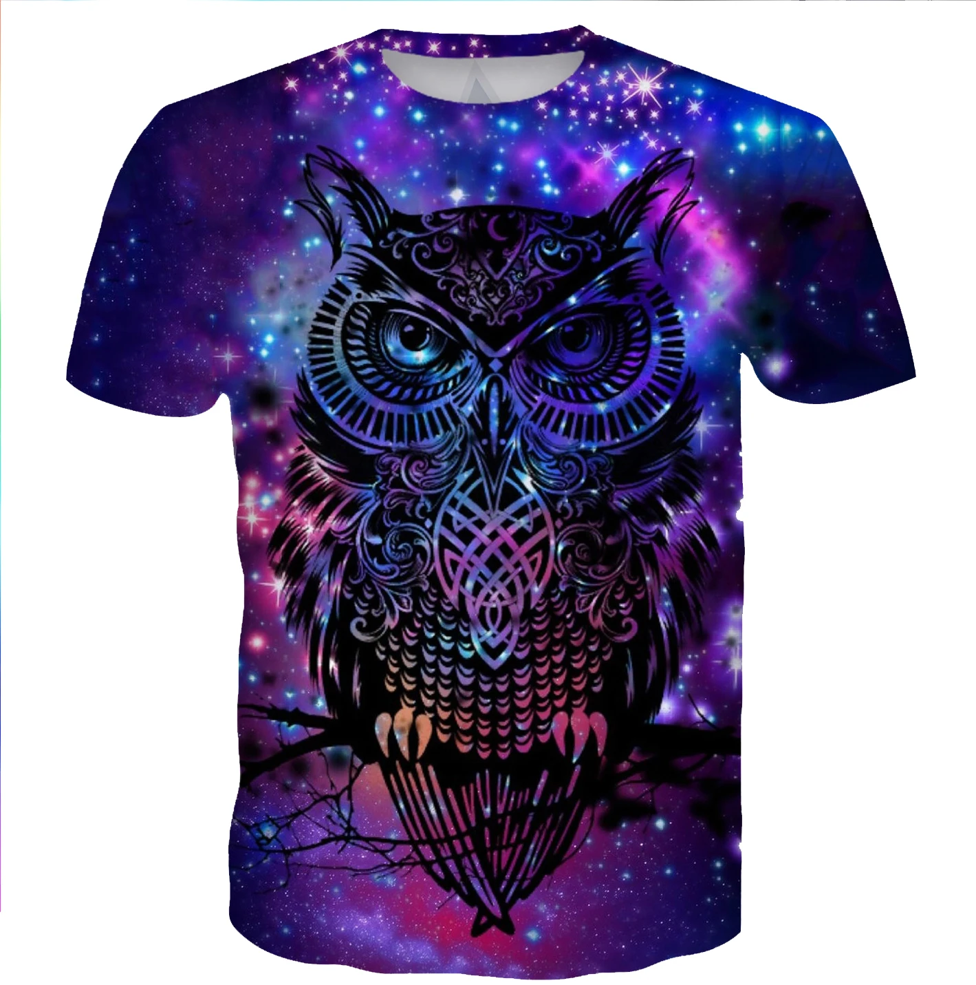 New Style Funny Owl Tshirt 3D Printing T Shirt Summer Men/Women Fashion Tops Short Sleeve