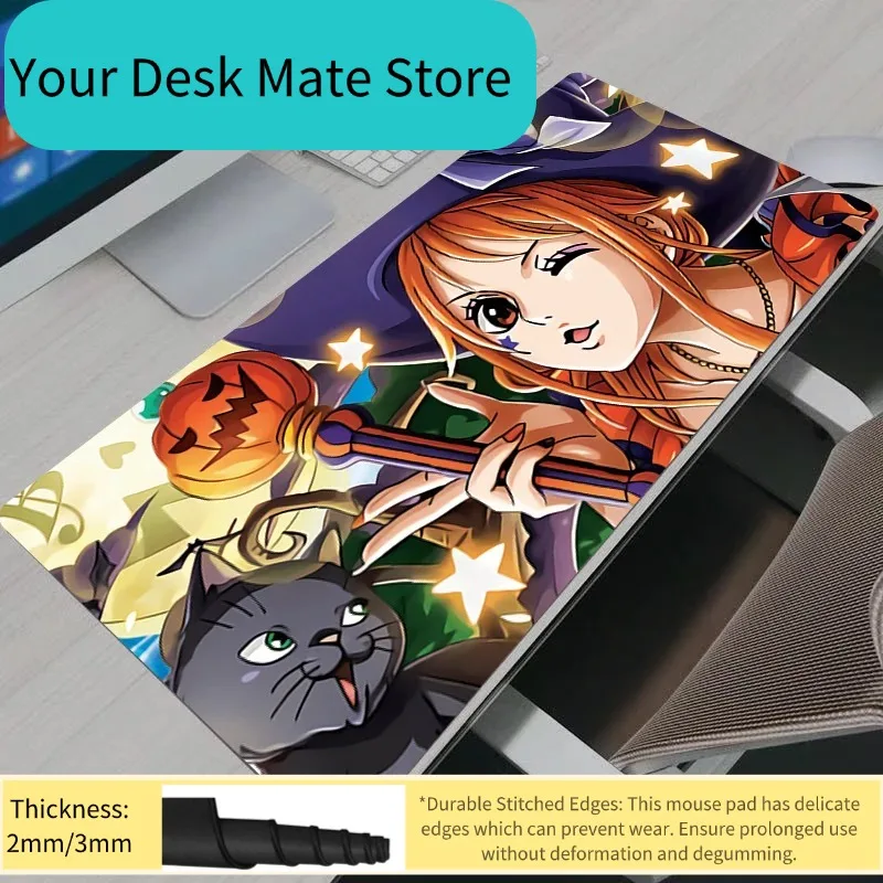 

Игровой коврик для мыши Nami One Piece, большой коврик для компьютера, настольный коврик для ПК, аниме-коврик, аксессуары для геймеров, коврики для клавиатуры и мыши