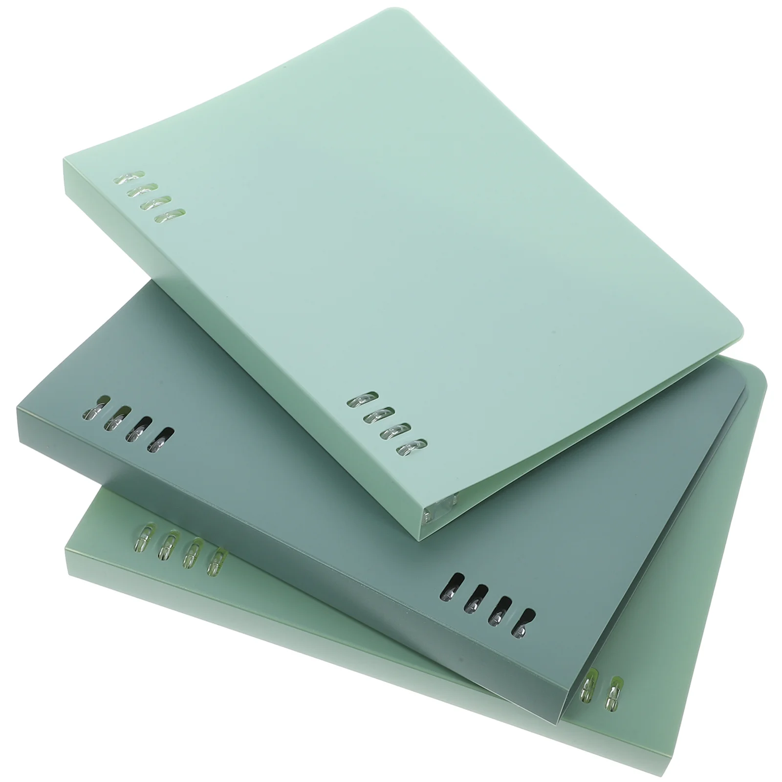 3Pcs Loose Leaf Binder Shell Notebook Cover High Durability PP Material Refillable Multi-Use Journal Planner Diary Protective