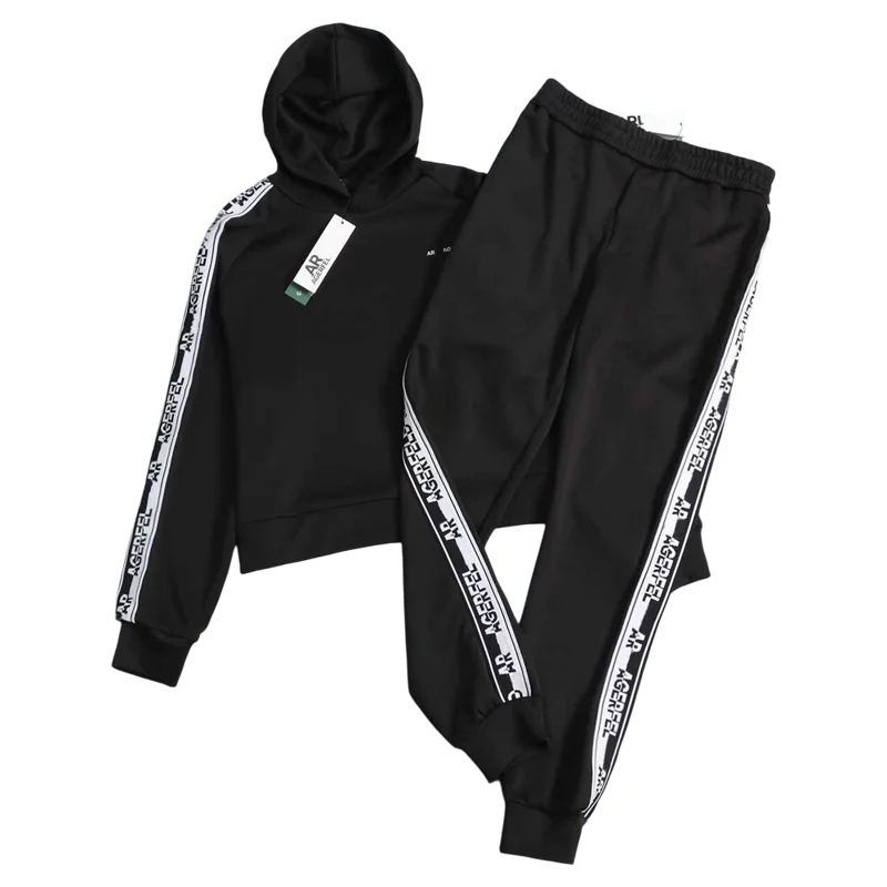 

2024, новая американская толстовка с капюшоном, комплект спортивной одежды, верхний топ, одинаковые брюки, свободный крой, длинные брюки, чистый цвет