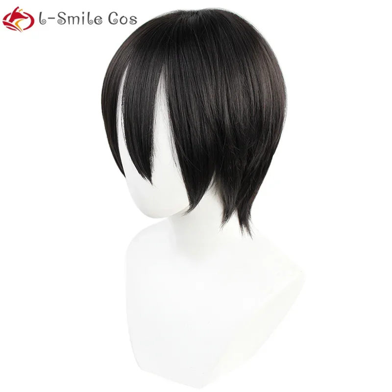 Anime Attack on Titan Mikasa Ackerman Cosplay Wig Black Short Wig Shingeki No Kyojin Synthetic Hair + Wig Cap