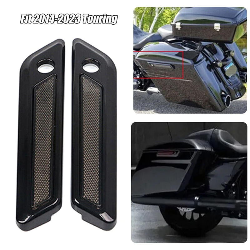 Cubiertas de pestillo de bisagra para bolsa de sillín, accesorios de repuesto para Touring Electra Road Street Glide 14-23, 2 piezas