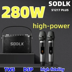 SODLK S1271 PLUS 280W ad alta potenza con HeavyBass Outdoor Home Singing HIFI Sound Quality USB Wireless MIC altoparlante Bluetooth