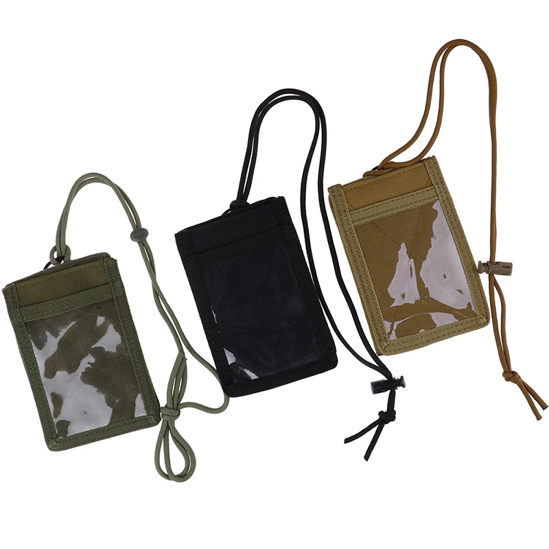 1PC Tactical ID Card Case Patch Neck Lanyard and Credit Card ID Card Holder Outdoor Huntting Supplies