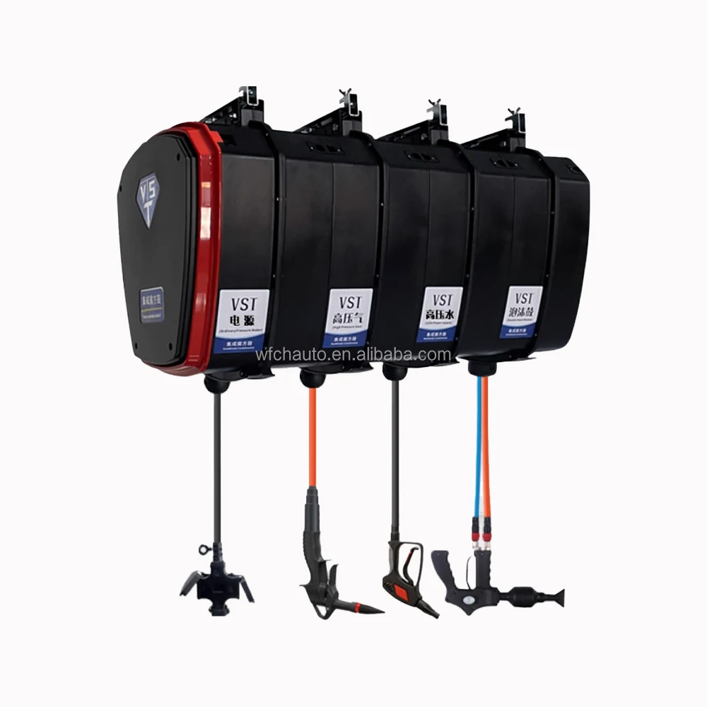 

Car Wash Shop Equipment Electric Suspension Air Drum 4000psi High-Pressure 1500W ABS Plastic Foam Roll Pipe Automatic