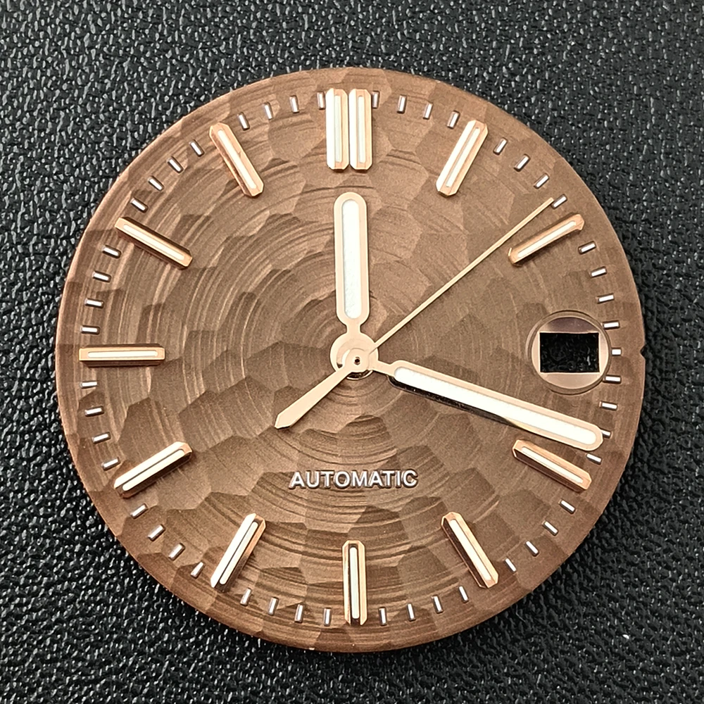 NH35 ダイヤル時計ダイヤルメンズ腕時計カスタマイズされたロゴダイヤルグリーン発光ダイヤル NH35 ムーブメント時計アクセサリーに適しています