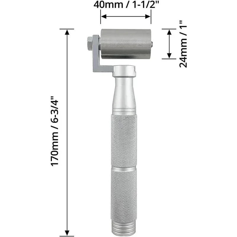 Wałek do łączenia tapet ze stali nierdzewnej, narzędzie do tapetowania, wałek płaski do łączenia, narzędzie do malowania, 1 sztuka