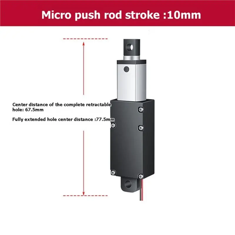 AB46-Linear Actuator 12V Miniature(10Mm Stroke, 30Mm/S, 20N) For Robotics And Smart Home Applications