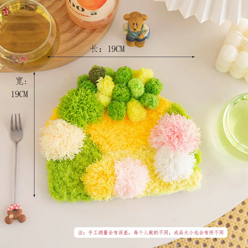 

Осенние наборы подставок с крючком для моха для взрослых и начинающих, простой набор для вышивания крючком своими руками, коврики из пряжи, набор для рукоделия для подарка