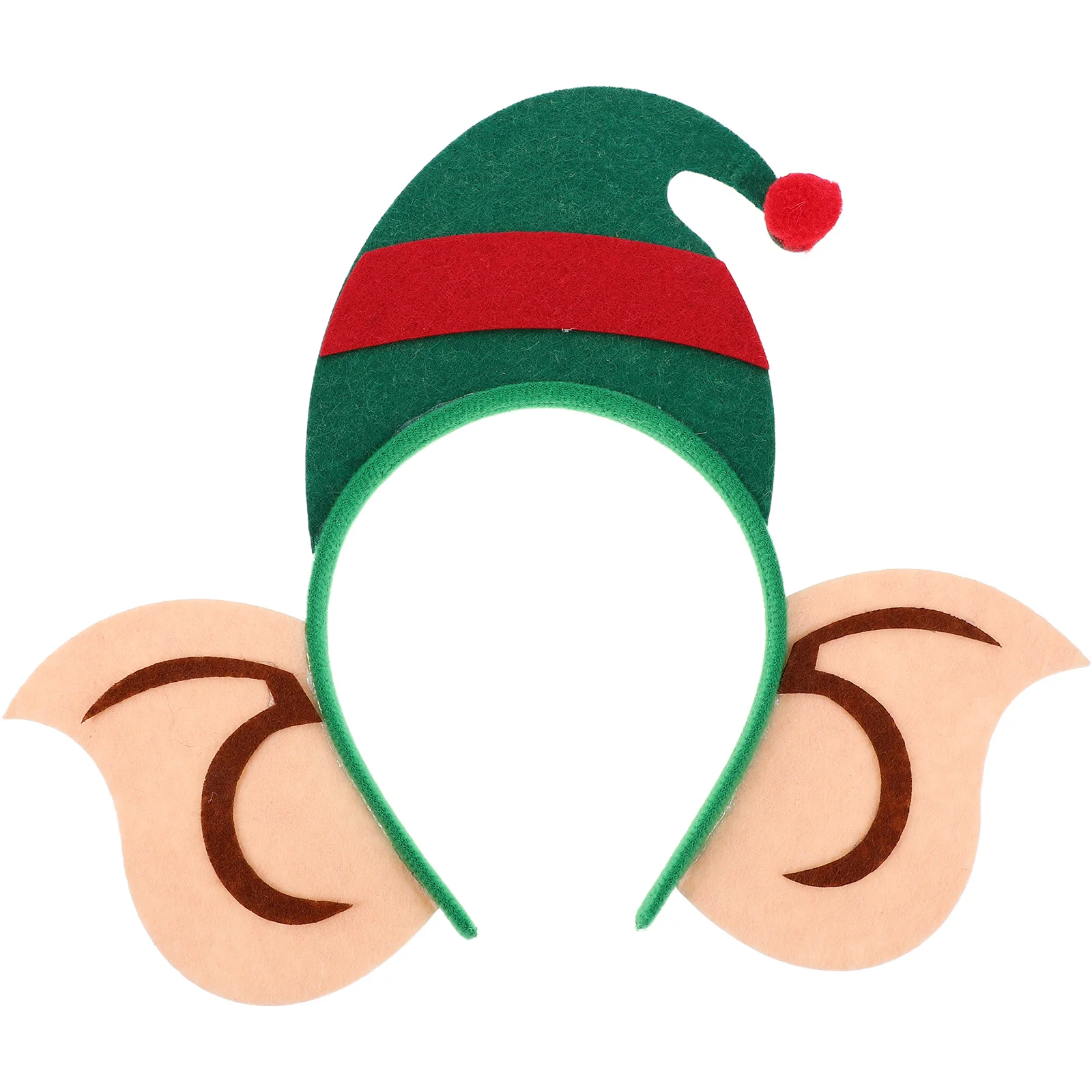

2Pcs Christmas Elf Hat Headbands Soft Felt Holiday Party Hair Accessories Cute Xmas Photo Booth Props Festive Headwear for