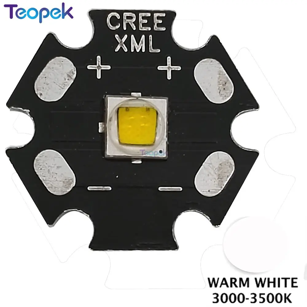 Imagem -04 - Emissor Led de Alta Potência para Tocha Lanterna Branco Branco Neutro Quente Pcb Xml2 t6 10w 16 mm 20 mm