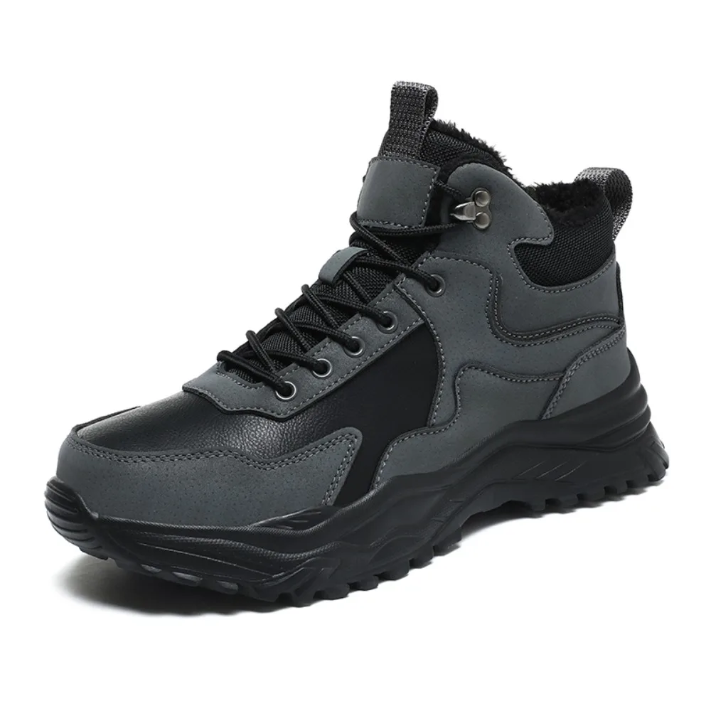 Cotton Shoes Sneaker Men Thick Plus Warm Large Size 48 Snow Hiking Boots Winter Men's High-top Waterproof Trend Boots Outdoor