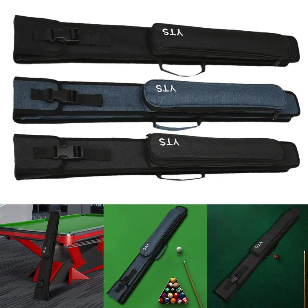 

Billiard Pool Cue Case for 1/2 Billiard Stick Lightweight with Shoulder Strap Organizer Wear Resistant Billiard Cue Stick Case