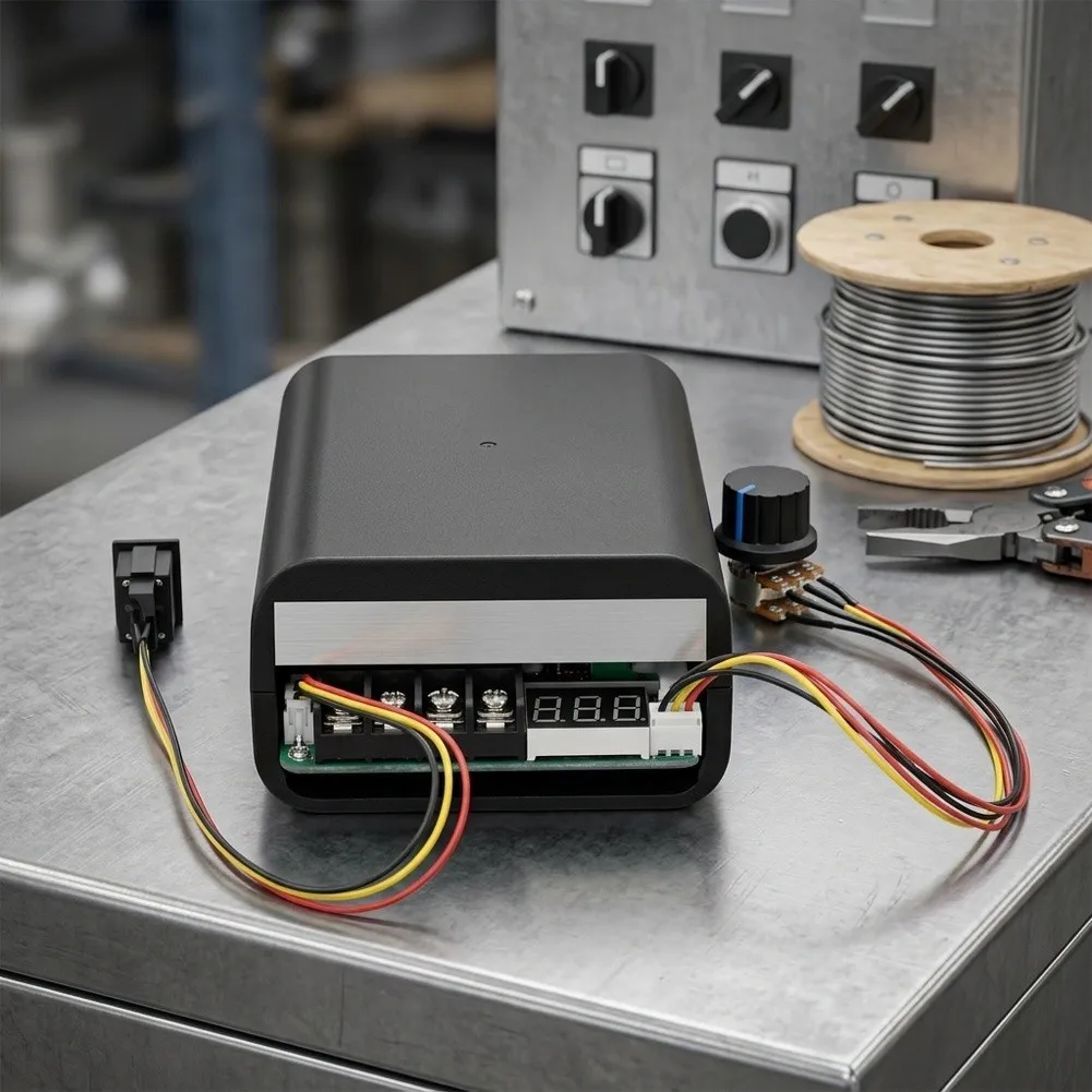 10V-55V DC Motor Controller With Digital Display, 60A High Current, Adjustable 0-100% For Industrial Equipment