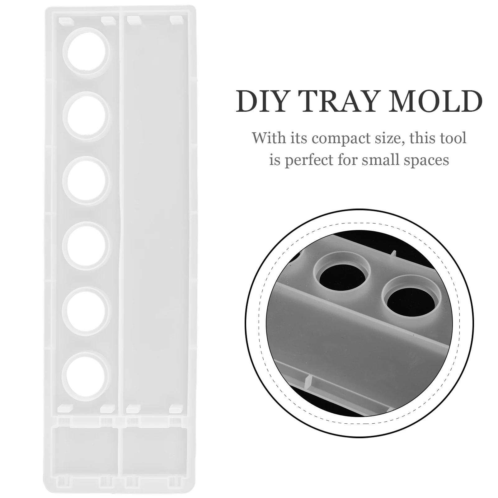 

Cup Holder Mold 6 Cells Silicone Tray Molds for DIY Epoxy Casting Jewelry Accessories ganization Storage Display Tools