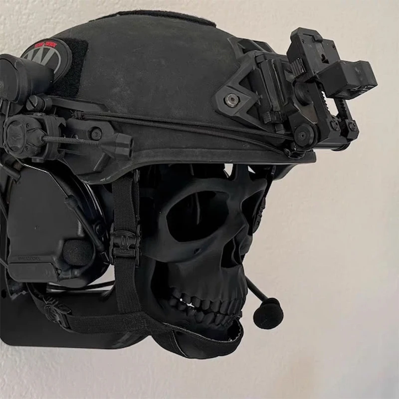 1Pcs New 3D Resin Skull Helmet Display Package Simple Portable Multifunctional Skull Wall Hanging