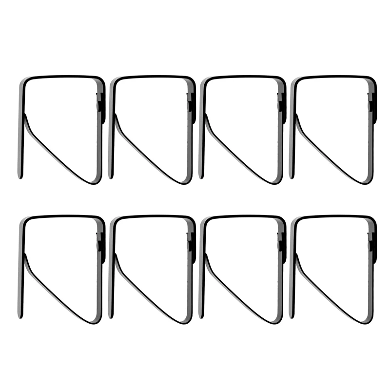 8Pack Stainless Steel Tablecloth Clips Black Picnic Tablecloth Clips Adjustable Anti-Skid Fixed Clip Table Cloth Holder