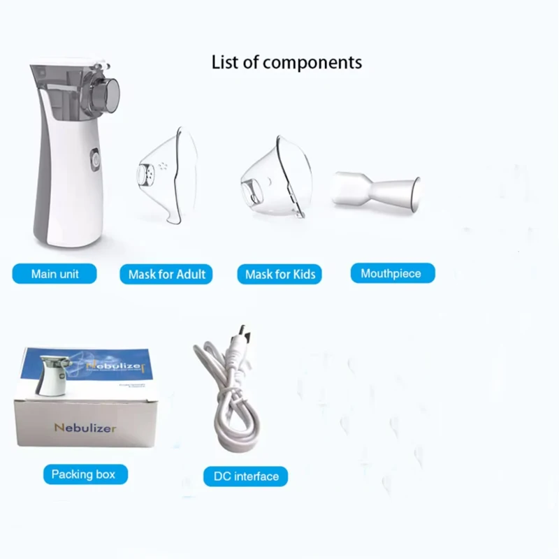 medical Portable silent nebulizer Mini Handheld inhaler inhalator for kids Adult Atomizer nebulizador mesh Asthma nebulizadores