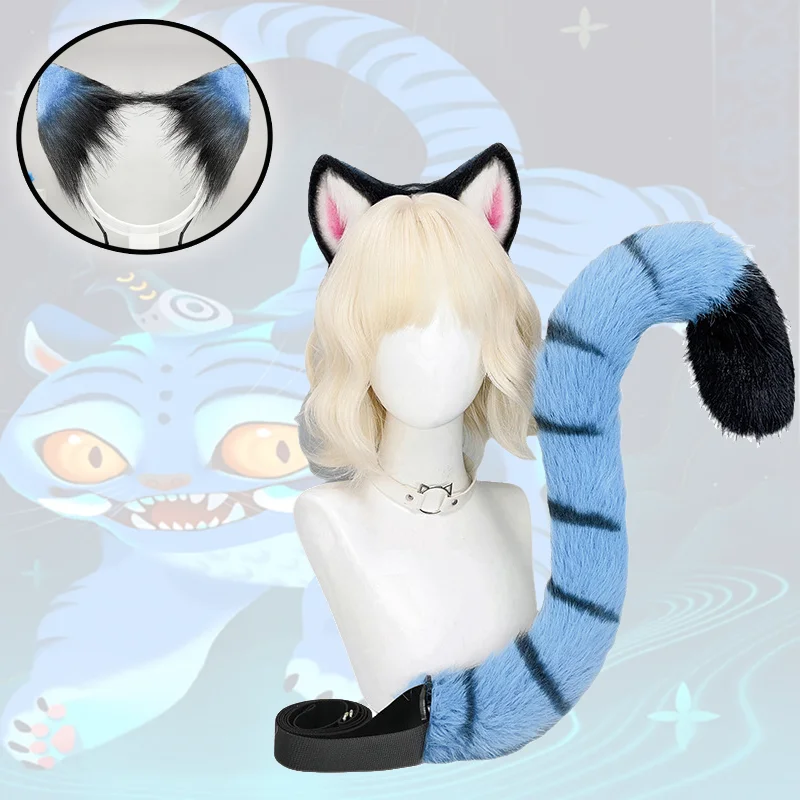 

Косплей Kpop Охотники на демонов Тигровый хвост Набор головных уборов Реквизит для вечеринки Уши Праздник Карнавал Клуб Паб Маскарадный костюм Женская повязка на голову