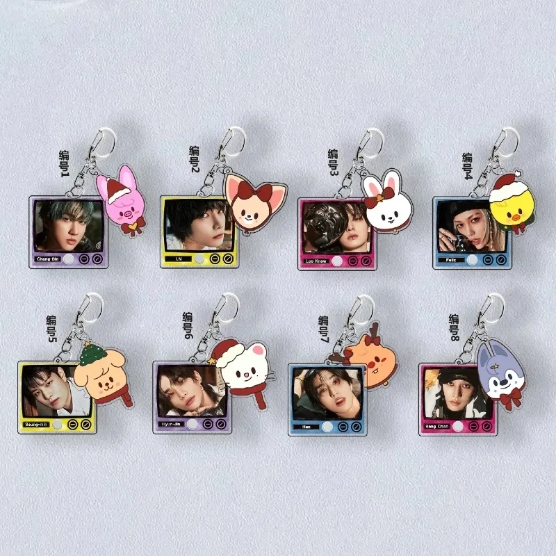 SKZOO Южная Корея Stray Kids Li Longfu Fang Chan Li Minhao Han Zhicheng Huang Xuanchen Брелок Акриловый кулон Подарки для фанатов