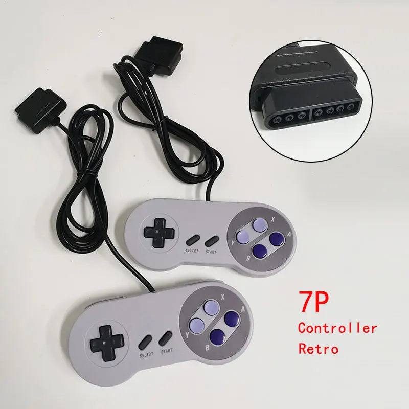 16 bits Universal Wired Game Controller Classic  Game Handle Gamepad Joysticks PC Video Games 7P Controller for SNES