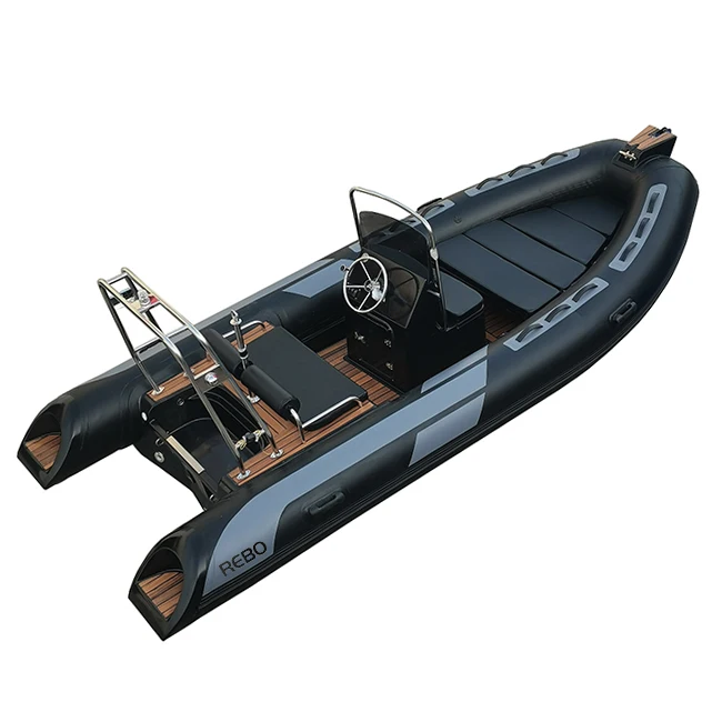 16ft High Quality Deep V Double Hull PVC/HYPALON/ORCA Fiberglass RIB 480 Inflatable Fishing Boat For Sale