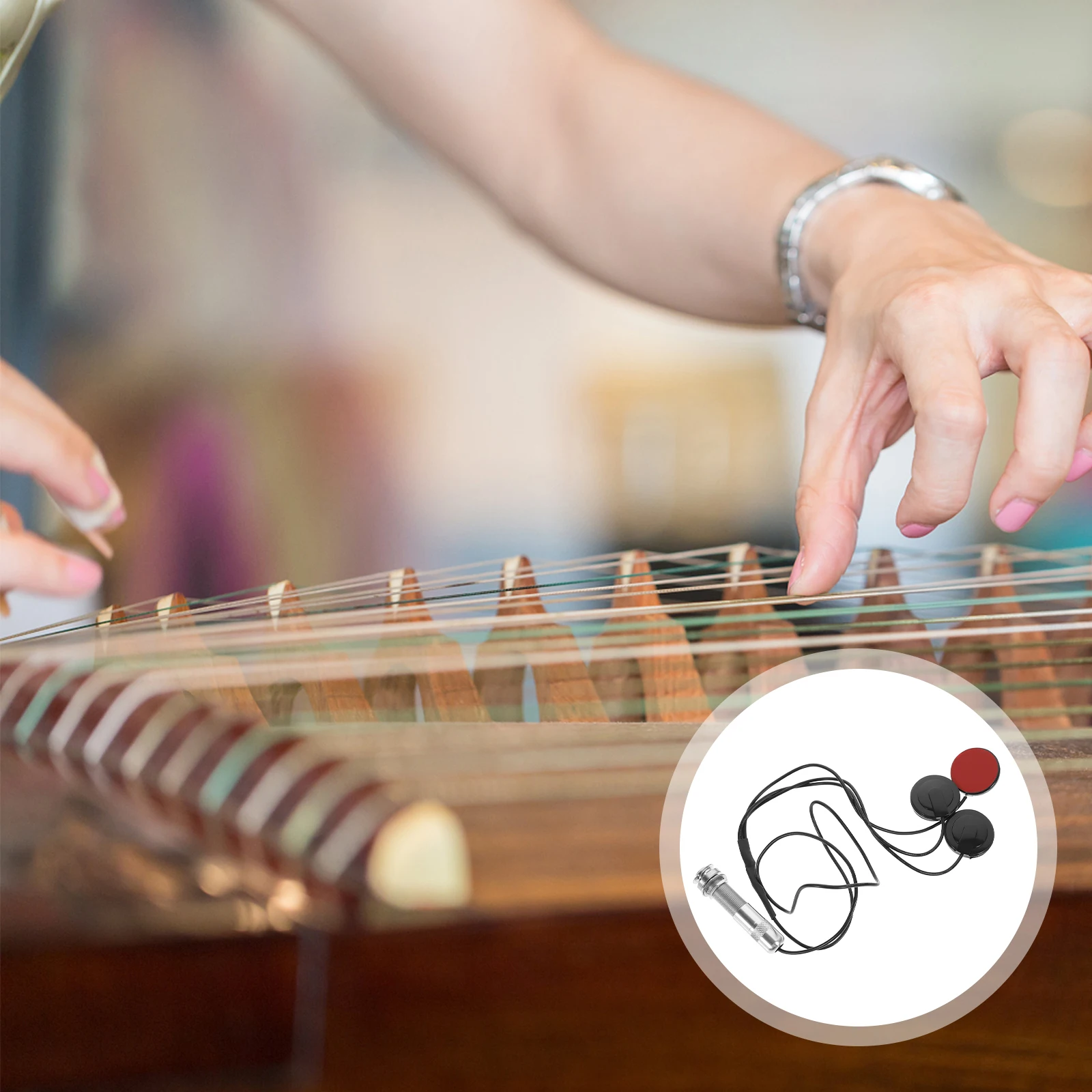

Vibrating Sound Pickup Instrument Acoustic Transducer Bass Stringed Musical Accessory Piezoelectric Plastic