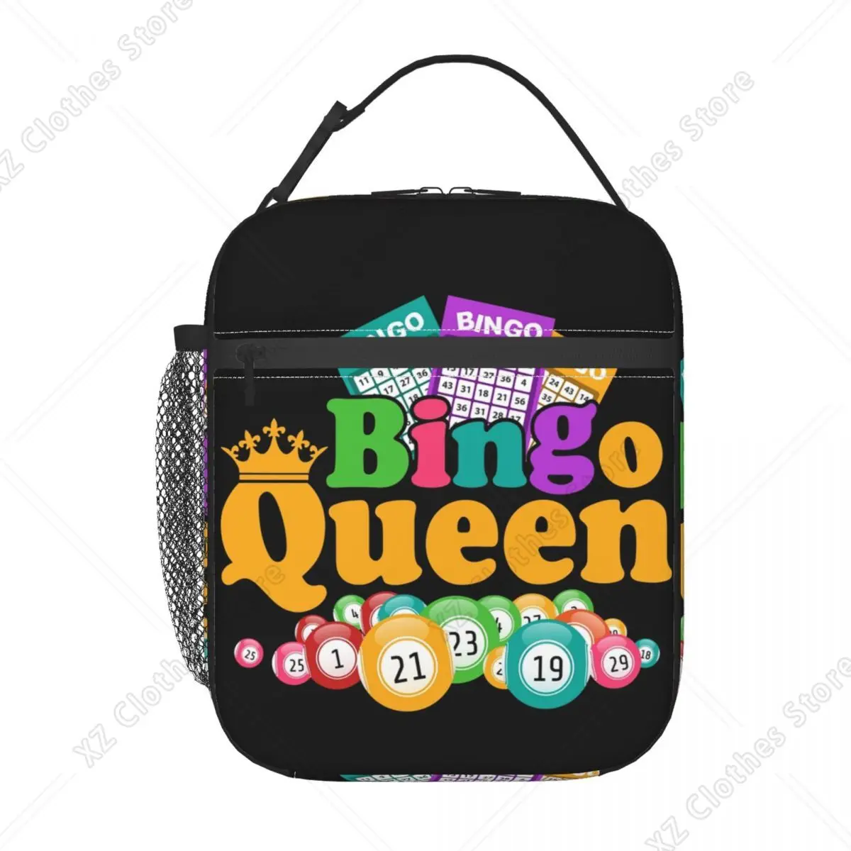 

Термоизолированная сумка для обеда Bingo Queen Game Lover, многоразовый контейнер для обеда для женщин, многофункциональный контейнер для еды для детей и школьников