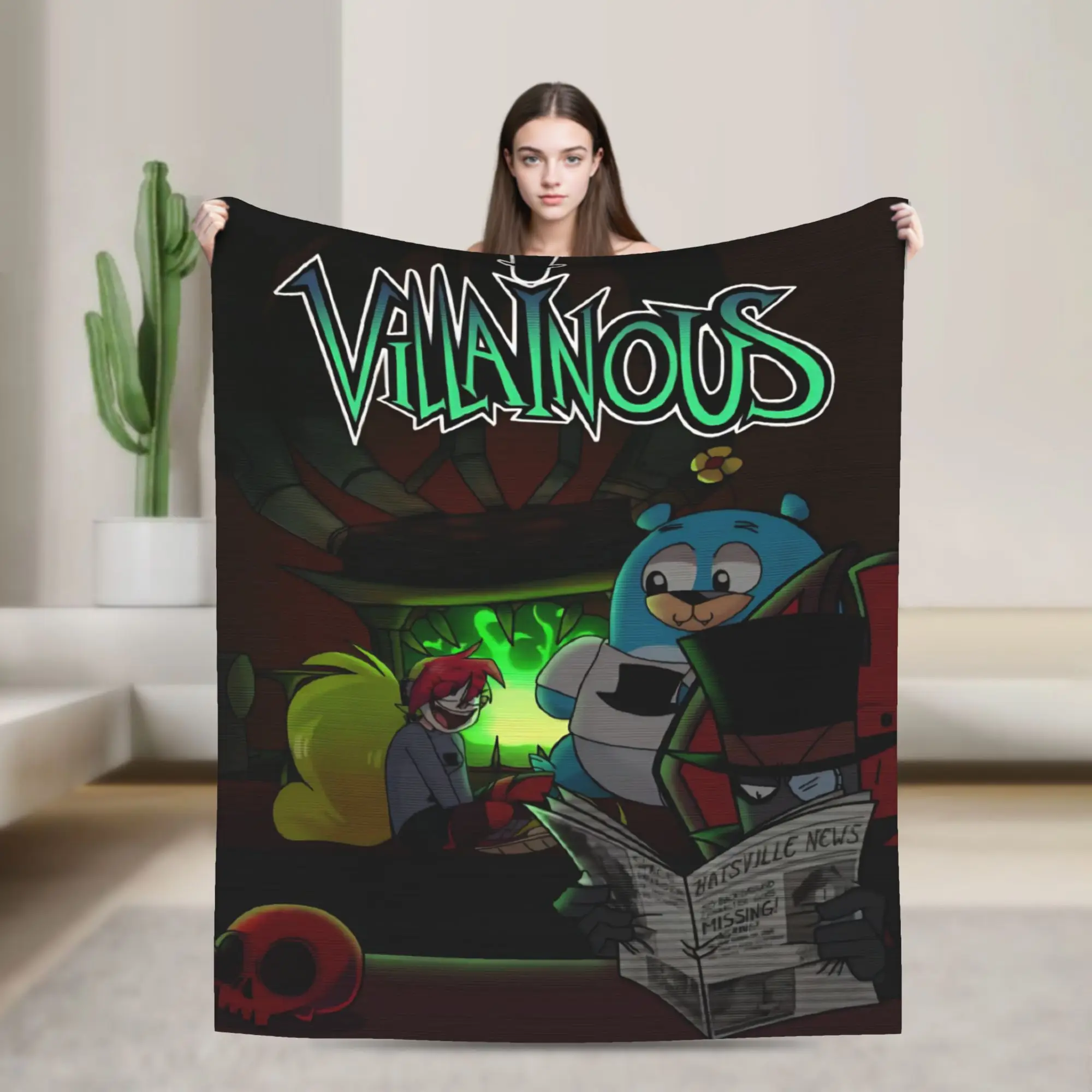 Comfortable Villainous Comdy Blanket Stuff Room Decorative  Throw Blankets Ultra-Soft Flannel for Outdoor