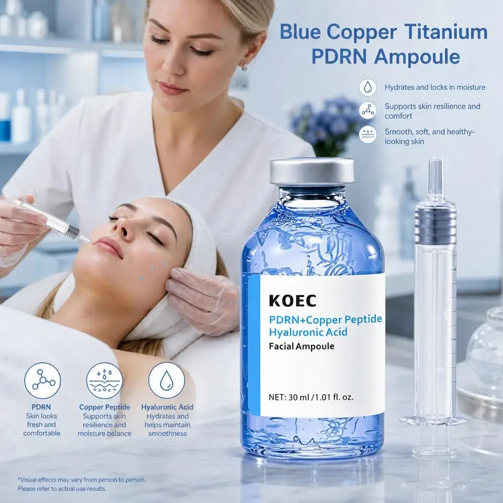 Hydrating Facial Serum with Hyaluronic Acid and Panthenol Deep Moisture Barrier Repairing Ampoule for Dry and Stressed Skin