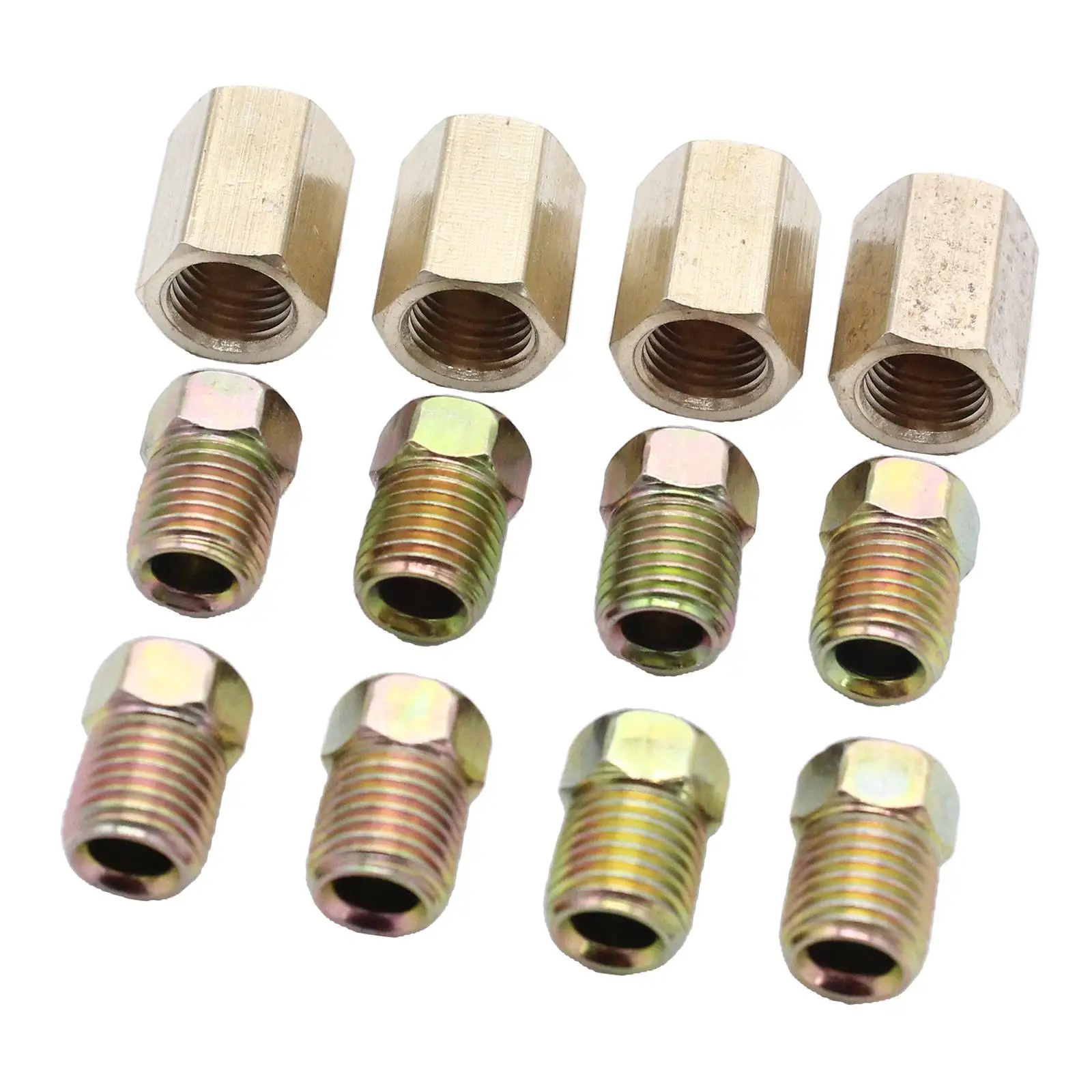 12x 3/8 inch-24 Threads Brake Line Fittings for 3/16 inch Tube 4