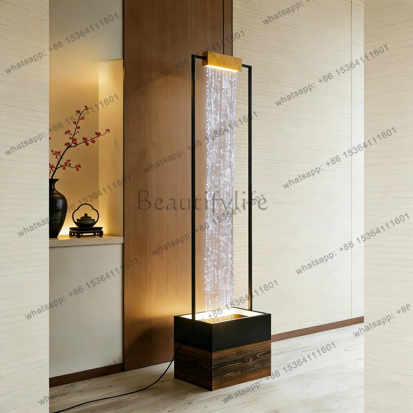 Flowing water ornament living room hotel decoration partition modern simple floor cycle landscaping can shine