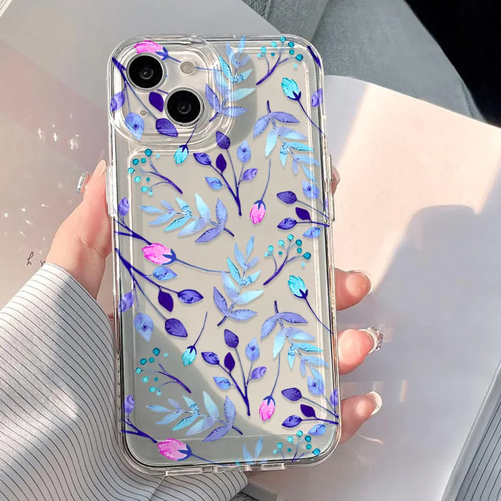 Retro Flower Clear Case For iPhone 17 Pro Max Cases iPhone 11 15 12 13 14 Pro Max Case 17 Air 17proMax Back Cover Funda Bumper - náhled 4