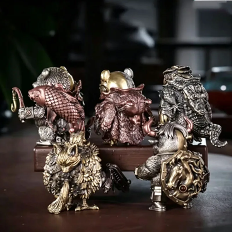2026 Mechanical Bear Cat Eagle Cattle Chicken Animal Collection Magnetic Detachable Metal Figurine Desktop Decoration Ornament view 4