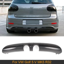 Carbon Fiber Rear Bumper Diffuser Lip Spoiler for Volkswagen VW Golf 5 V MK5 R32 Hatchback 2005-2007 Car Rear Bumper Diffuser