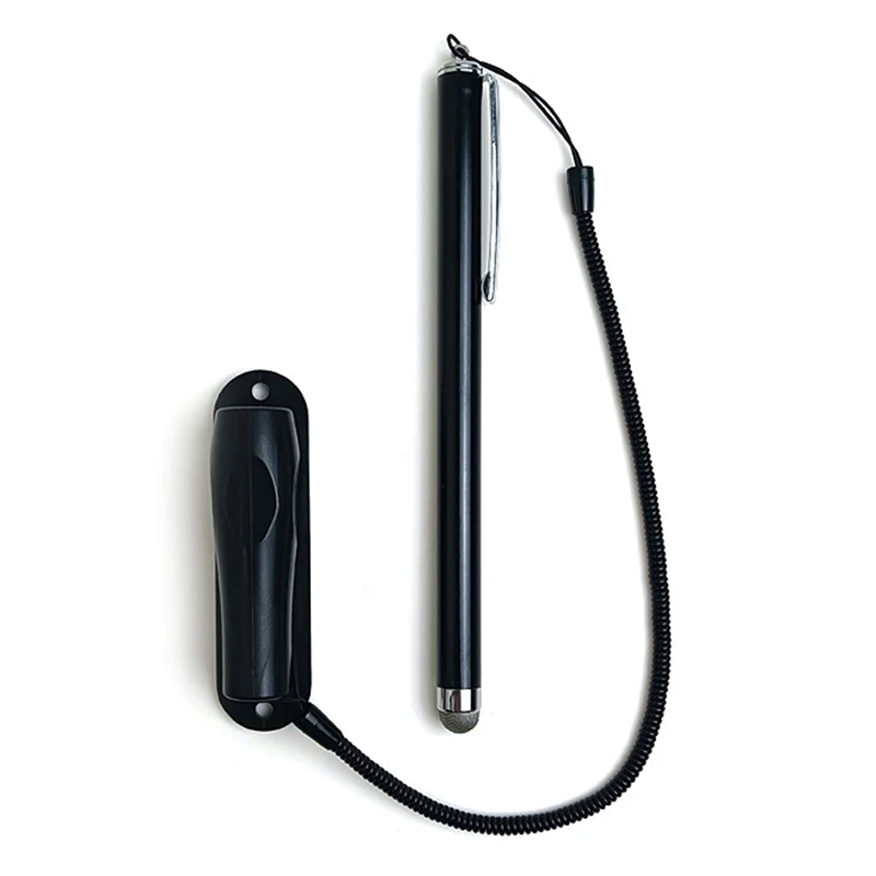1pc Touch Screen Mobile Phone Stylus Pen Spring Rope Tablet Accessor With Stand Holder Pencil Industrial Computer Capacitive Pen
