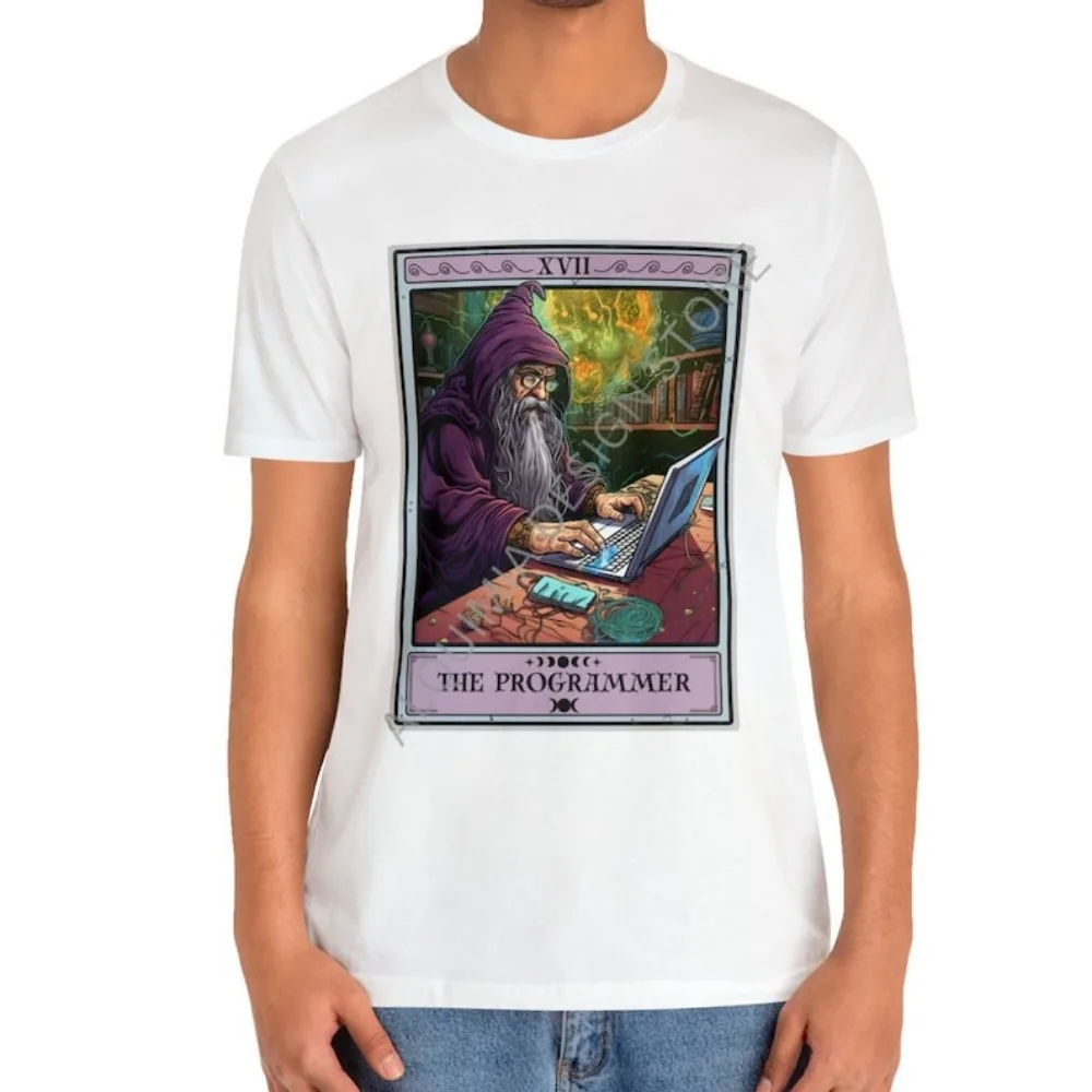 Programmer Shirt The Programmer Tarot Card Shirt Wizard Programmer Coder Shirt Computer Geek Software Engineer Gifts