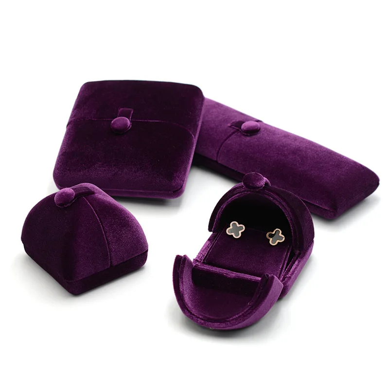 

Flannel Jewelry Box Exhibitor Commercial Use Jewellery Boxes Necklace Pendant Bracelet Display Case Accessories Storage Supplies