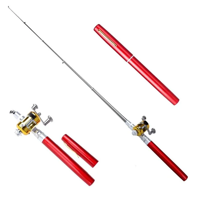 

JiXiangMa official-website Fishing Kit Aluminum Alloy Telescopic Fishing Pole Pocket Size Rod Outdoor Tackle with reel set