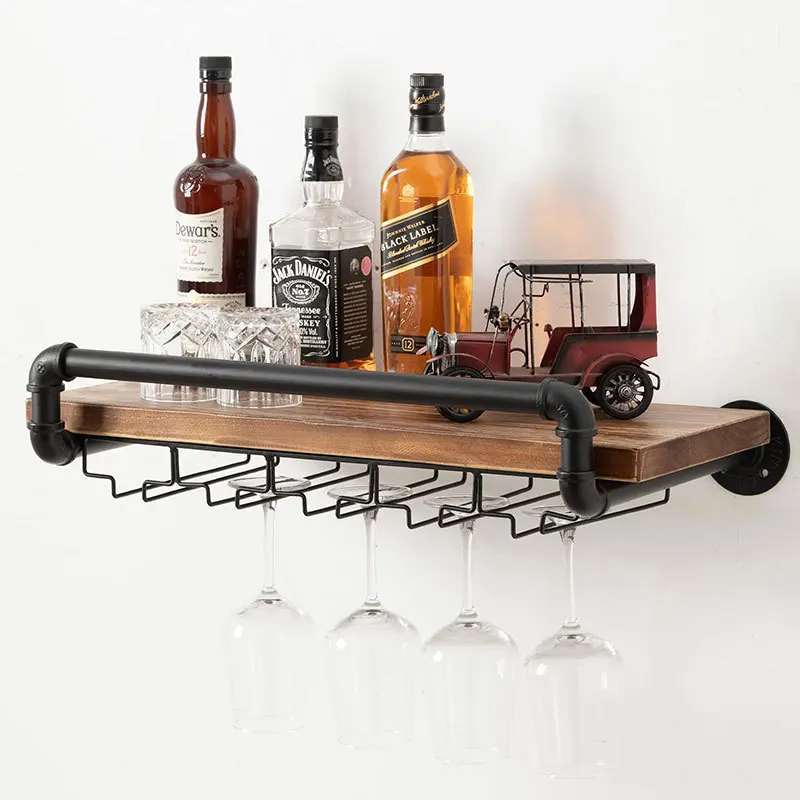 

Лофт ретро индустриальный воздуховод настенная полка из кованого железа книжная полка из цельного дерева гостиная настенная перегородка украшение