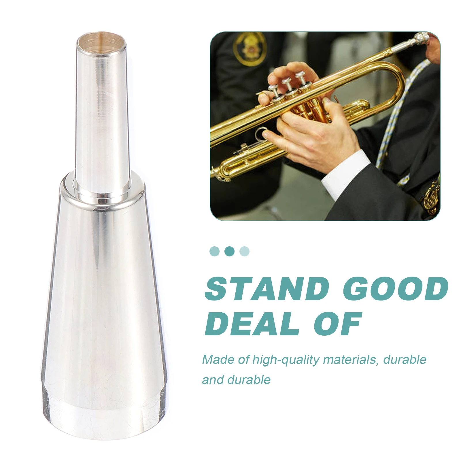 

Heavy Mouth 3C Mouthpiece for Trumpet Practice Small Gift Trumpeter Mute Replacement