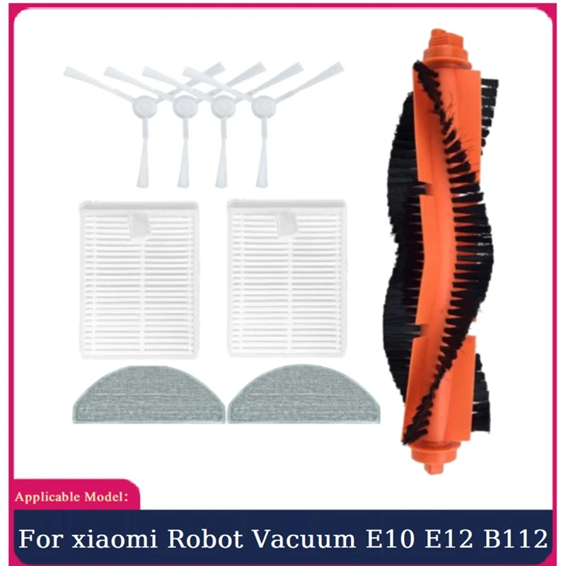 샤오미 로봇 진공 액세서리, 메인 사이드 브러시 필터, 걸레 천, E10, E12, B112, 9 개