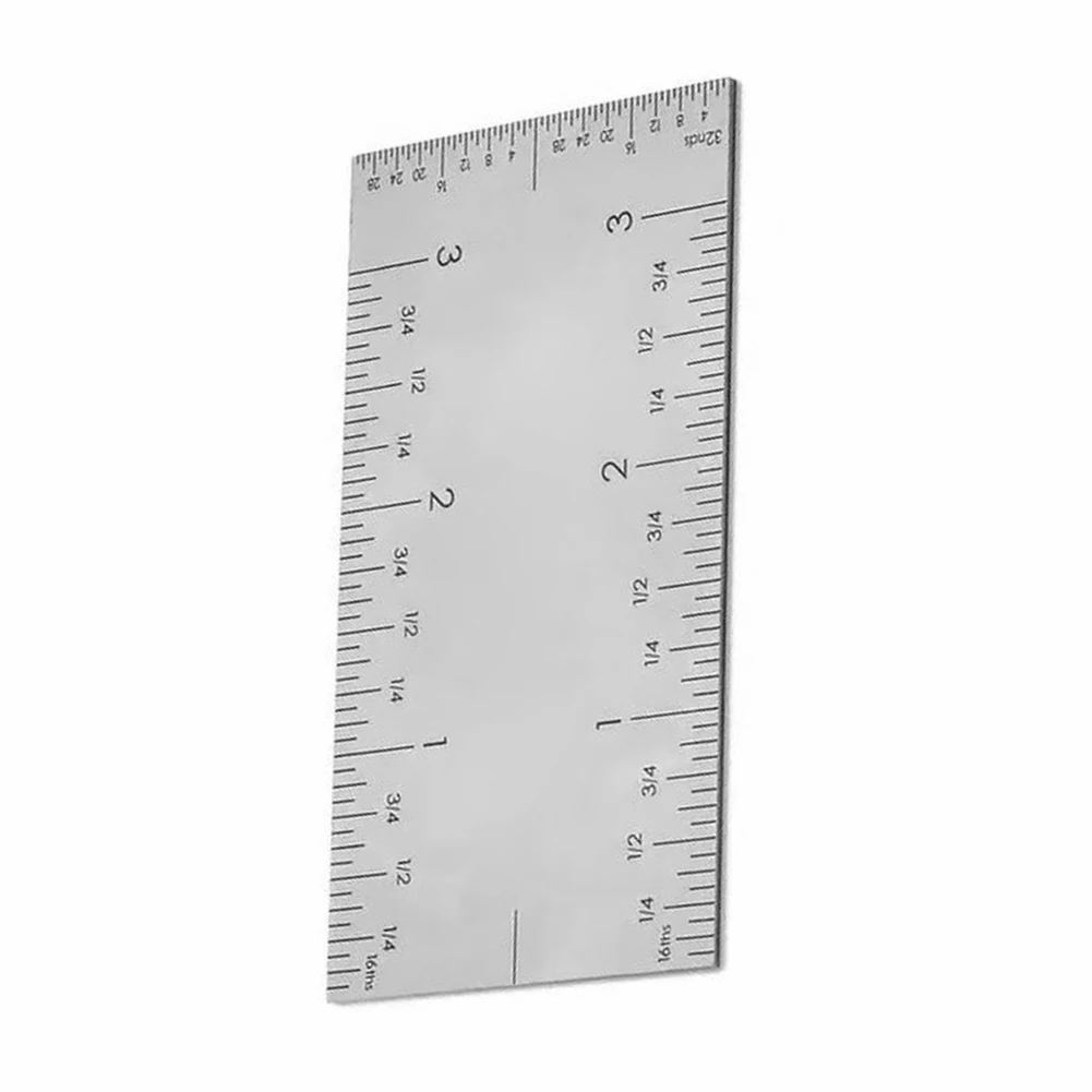 3 Inch Metal Square Ruler Dual Scale Metric For Imperial Converter Measuring Tool For Woodworking Machining DIY Inspection