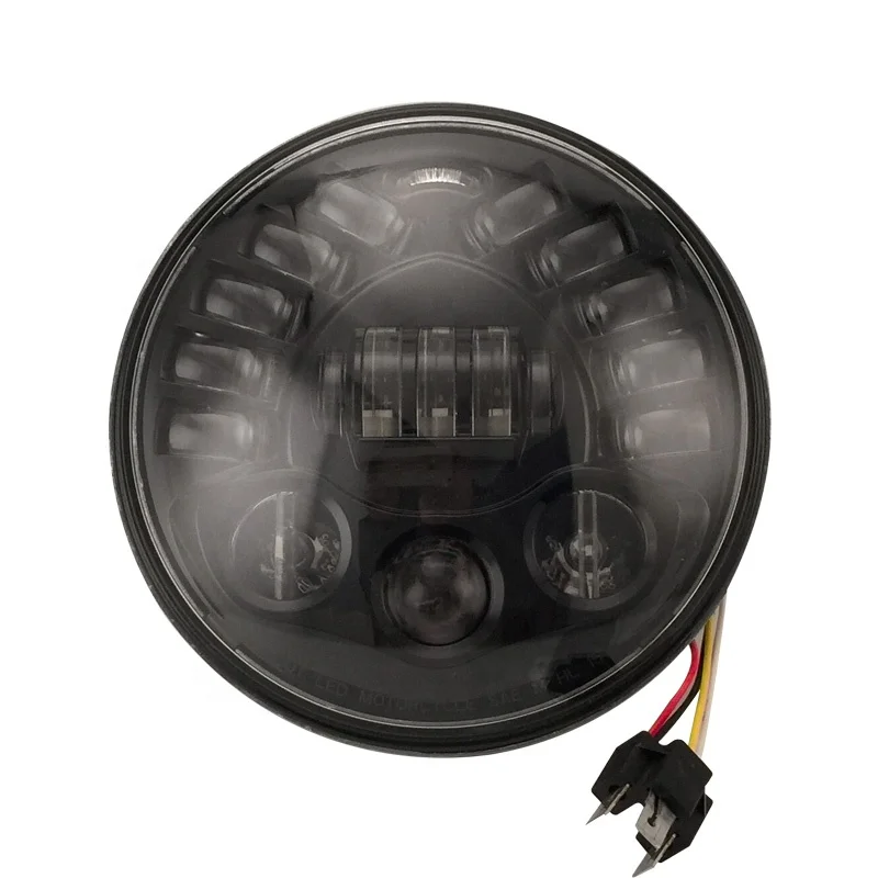 

Suitable for Harley-davidson high-brightness motorcycle black LED headlamps with high/low beams