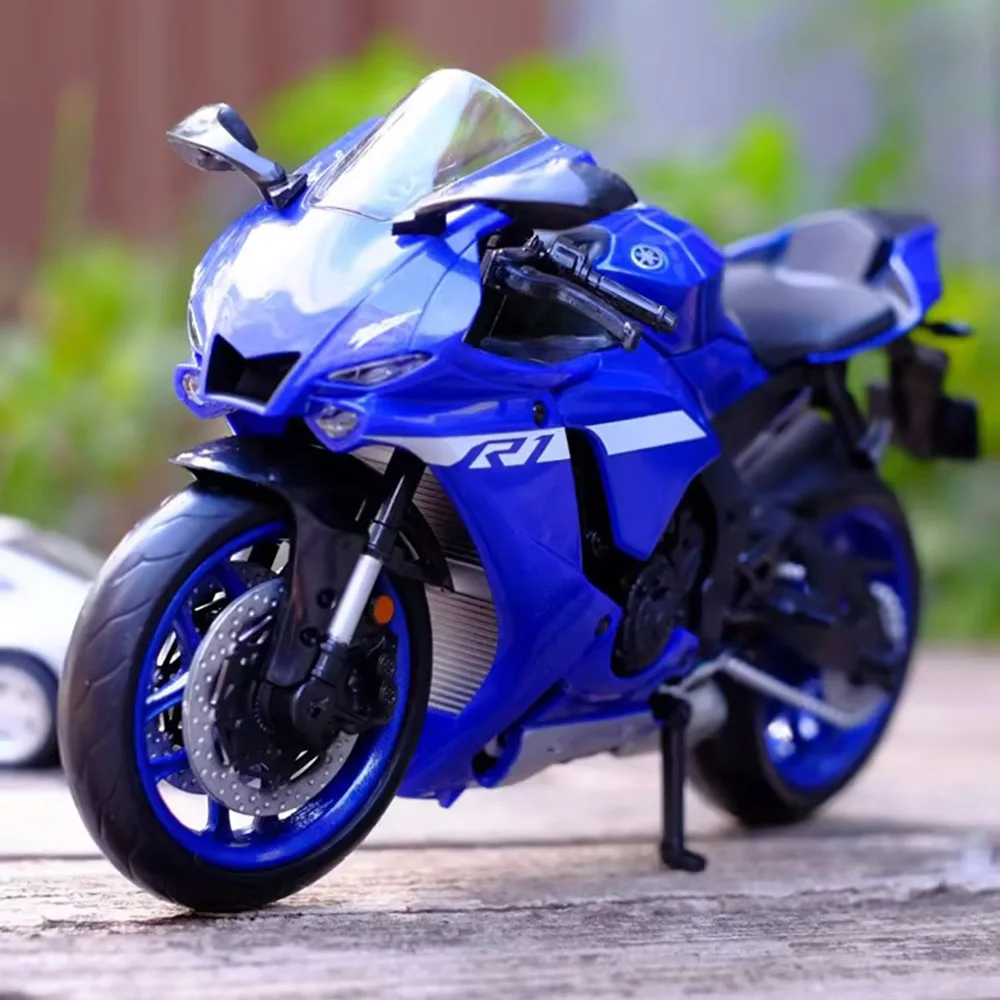 1:12 Yamaha YZF-R1M Motorcycle Alloy Diecast Models Toys Cars Loadable Auxiliary Wheel Off-road Motorcycles Model for Boy Gifts