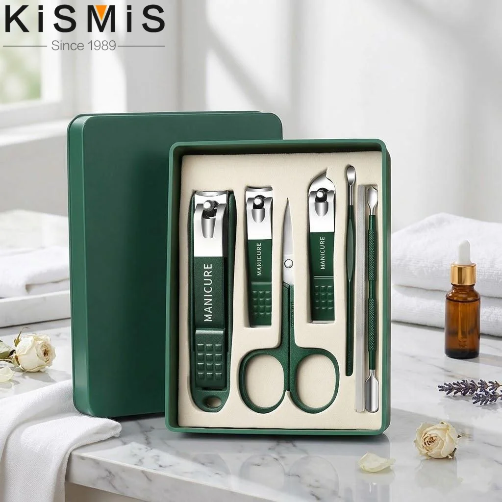 Portable Nail Clipper Set with Sharp Stainless Steel Blades Travel Manicure Tools for Men and Women Splash-Proof Design