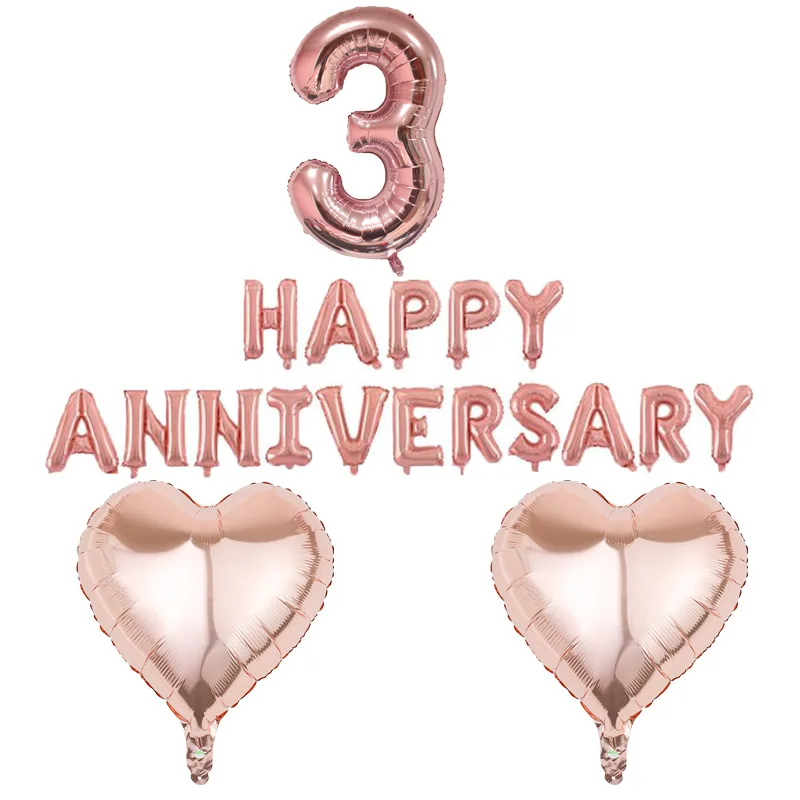 16 inch Wedding anniversary digital aluminum film balloons Decorate party balloons for wedding anniversaries