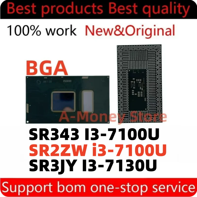 

100% New SR2ZW i3-7100U SR3JY I3-7130U SR343 I3-7100U BGA